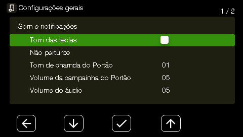 Telas de Configurações Gerais 1